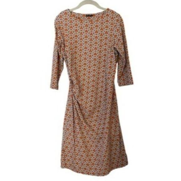 J. McLaughlin Dress Women's Size Medium CAtalina Cloth Ruched Gathered Side Exce - Picture 9 of 12